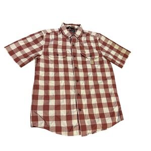 Carhartt Mens Small Plaid Button Down Shirt Short Sleeve Workwear Casual‎